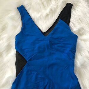 Xs Bebe bodycon blue black dress